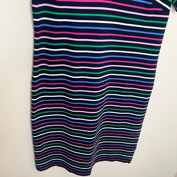 Talbots 100% Cotton Multi Stripe Dress Small - Picture 4 of 11